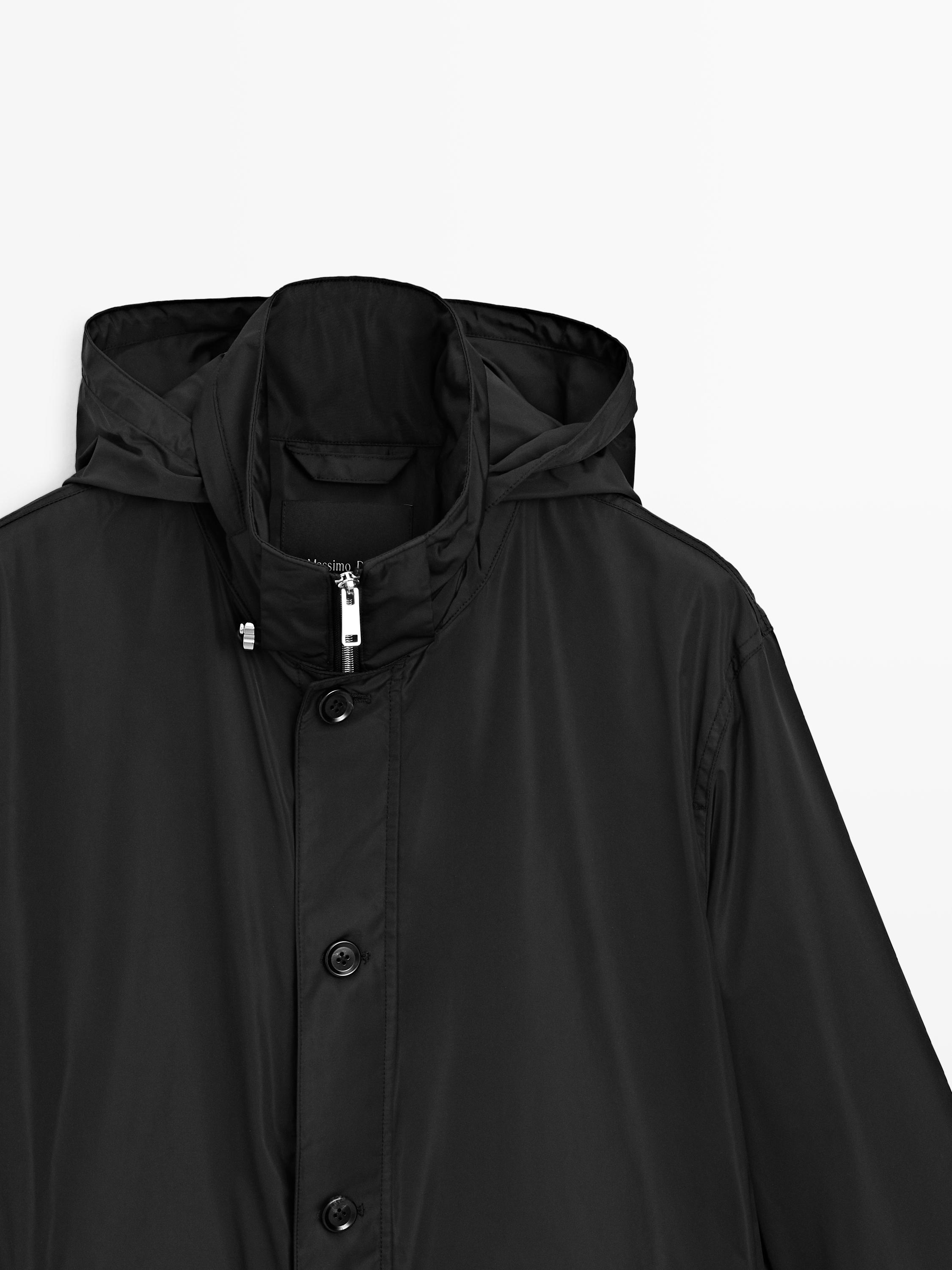 Parka à capuche détail tissu